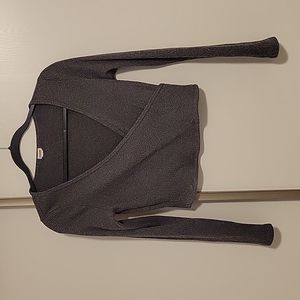 Large Grey Garage Cropped Sweater